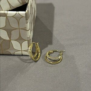 Gold Double Hoop Earrings